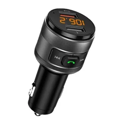 C57 Cross-border QC3.0 Fast Charge U Disk Music Voltage Detection Car MP3 Player Bluetooth FM Transmitter