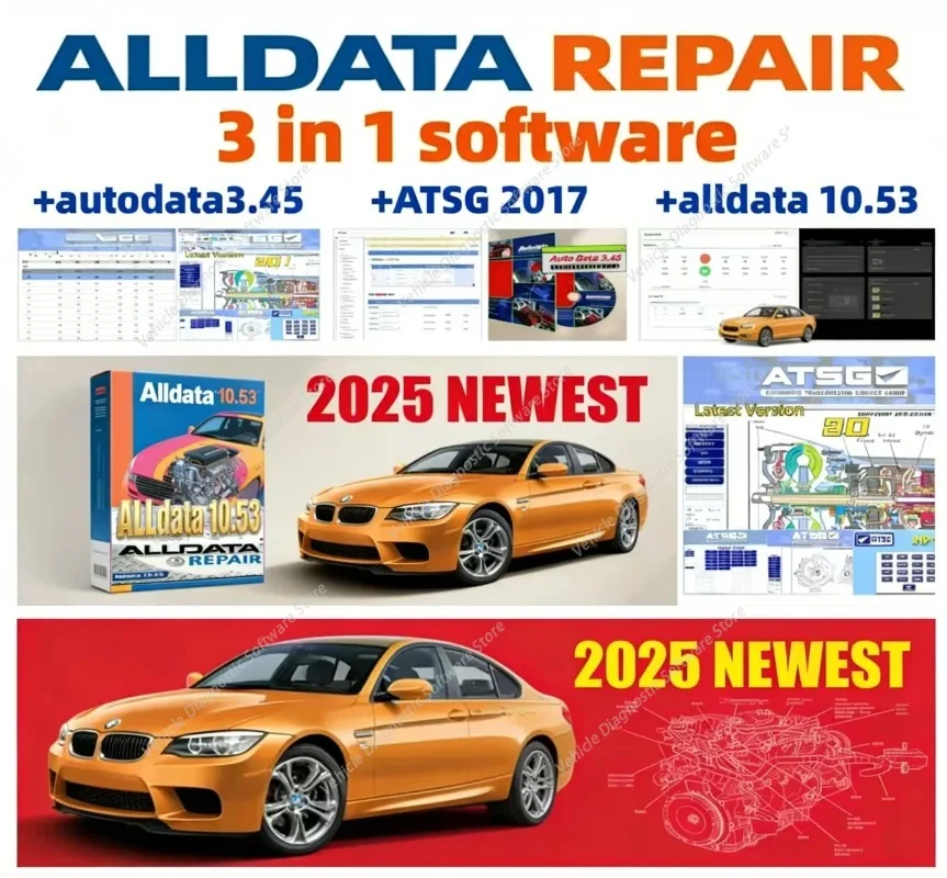 2026 hot sell Newest Automotive Auto Repair Software version Autodata 3.45 and atsg 2017 and ALLDATA 10.53