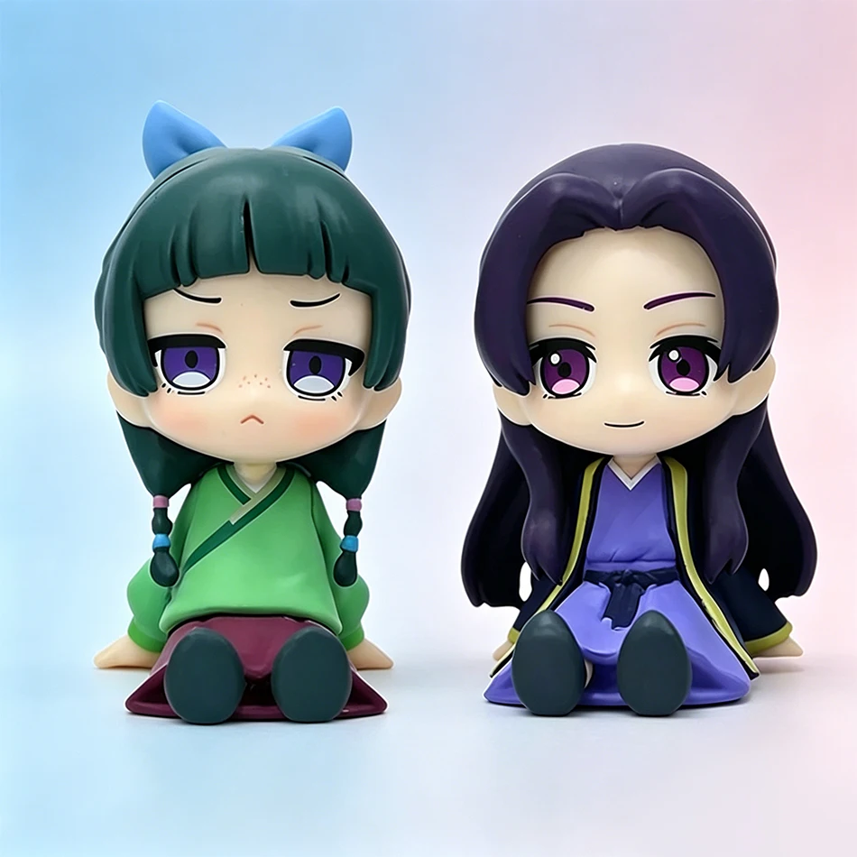 Kawaii The Apothecary Diaries Maomao Jinshi Q Chibi Sitzende Mini-Figuren PVC Sammlerstück Desktop Auto Deko Anime Peripherie Geschenk