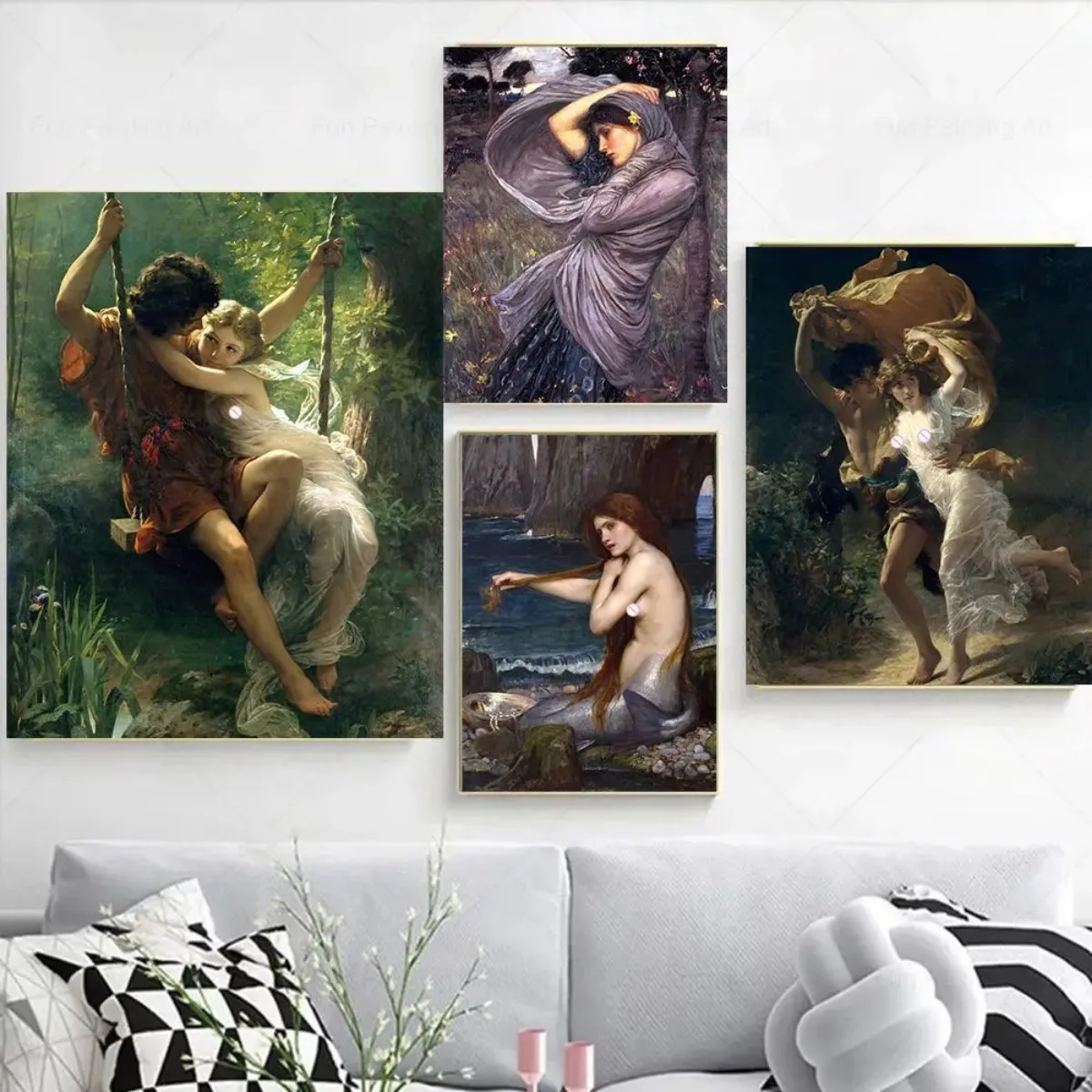 قبل رافالايت مجموعة الفن البريطاني معرض جدار الفن طباعة Vintage امرأة صورة أوفيليا الشهيرة النفط اللوحة ديكور غرفة المنزل ملصق