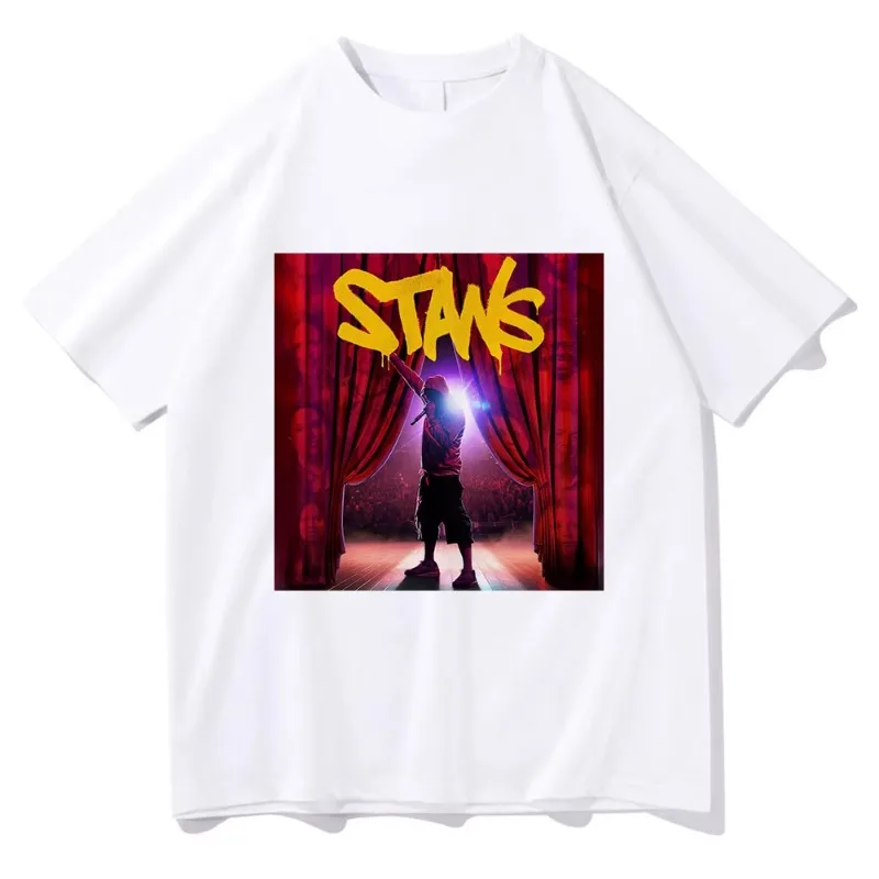

Футболка Eminem STANS, модная мужская/женская одежда в стиле ретро для влюбленных, подарки, винтажные летние хлопковые футболки с графикой высокого качества, топы