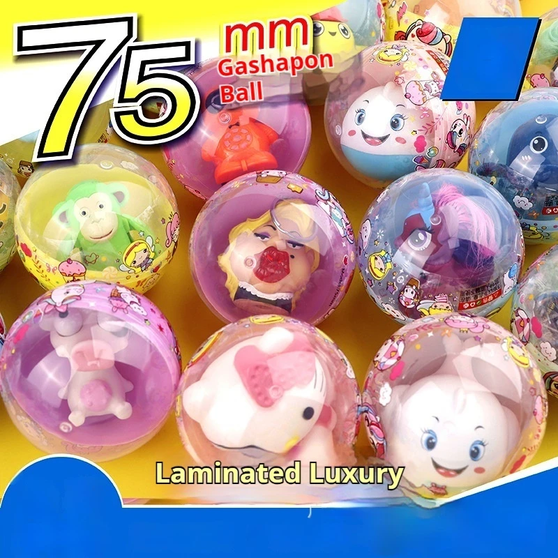 75mm torção bola surpresa caixa cega brinquedo ovo anime figuras caixa brinquedo ovo crianças brinquedos de descompressão brinquedo coletando brinquedos aniversário gif