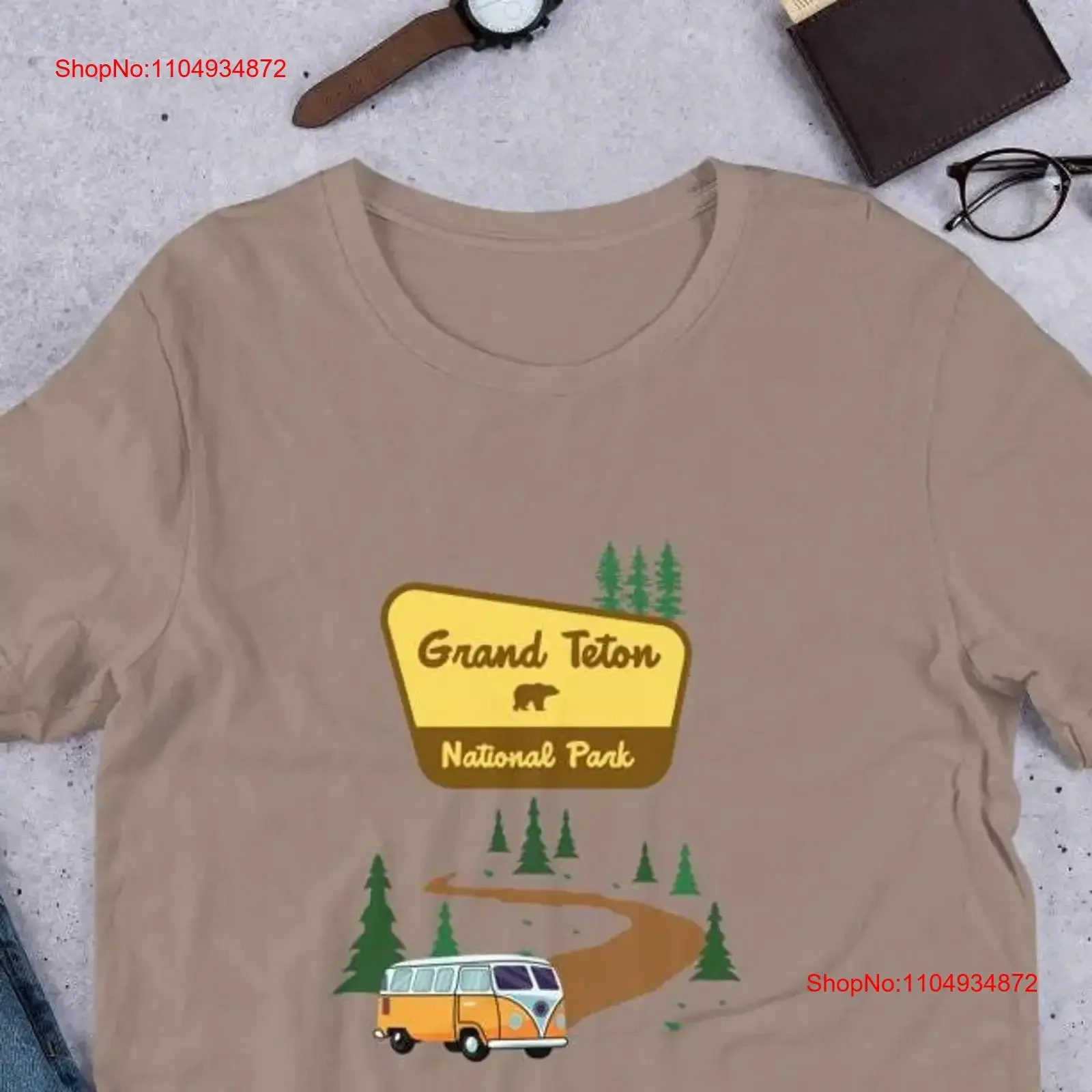

Grand Teton T Shirt National Park Wyoming Tetons Outdoors vintage Washed Breathable Unisex designer clothes Soft fashion