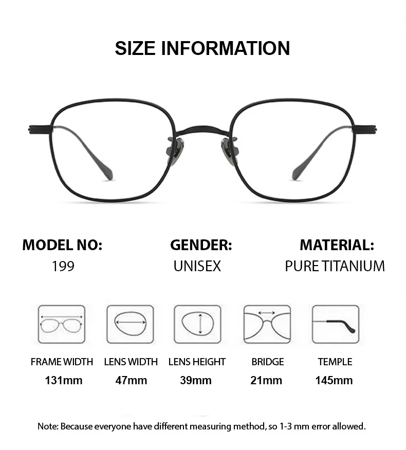 تشاشما الرجال التيتانيوم النقي نظارات الضوء البصري وصفة طبية نظارات صغيرة موضة قصر النظر بالقرب من البصر نظارات متعددة البؤر