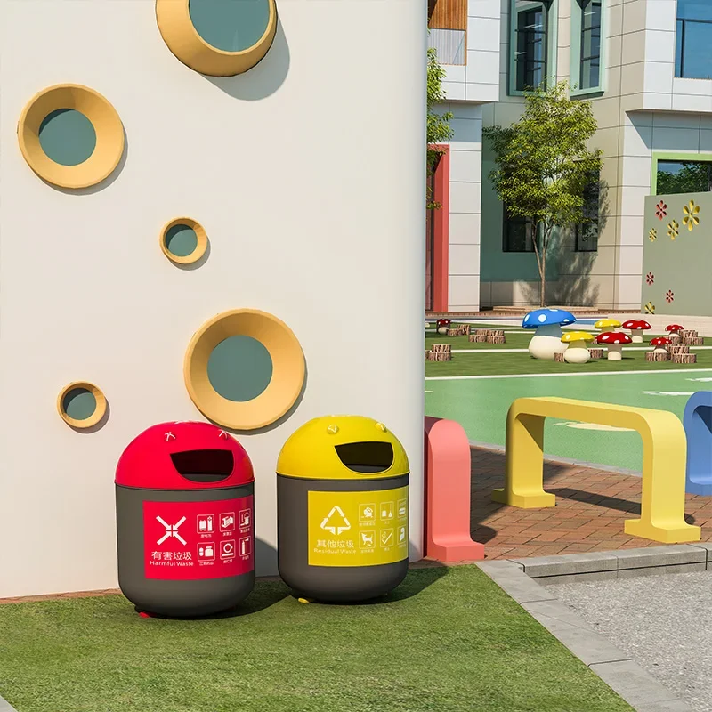 outdoor kindergarten classified trash can personality creative storage bucket office cartoon cute