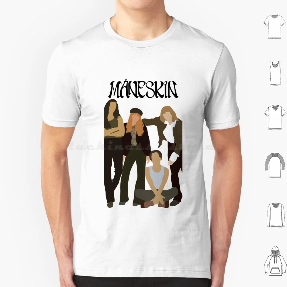 M ? Neskin Group T Shirt 6Xl Cotton Cool Tee M ? Neskin Maneskin Beggin Trend Trendy Ethan Damiano Thomas Thomas Raggi De