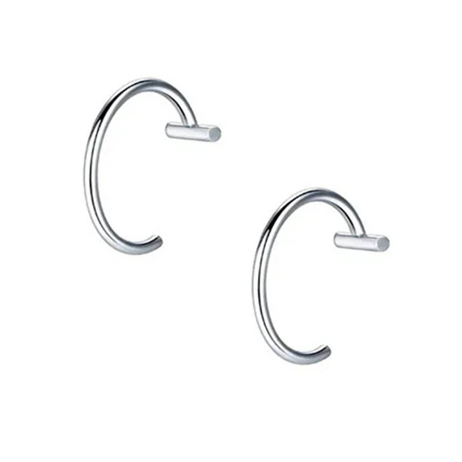 2PCS Trendy 10mm Edelstahl Punk Clip auf Gefälschte Piercing Nase Wrap Lippen Ringe Unisex Nase Ring Frauen männer Tusk Körper Schmuck