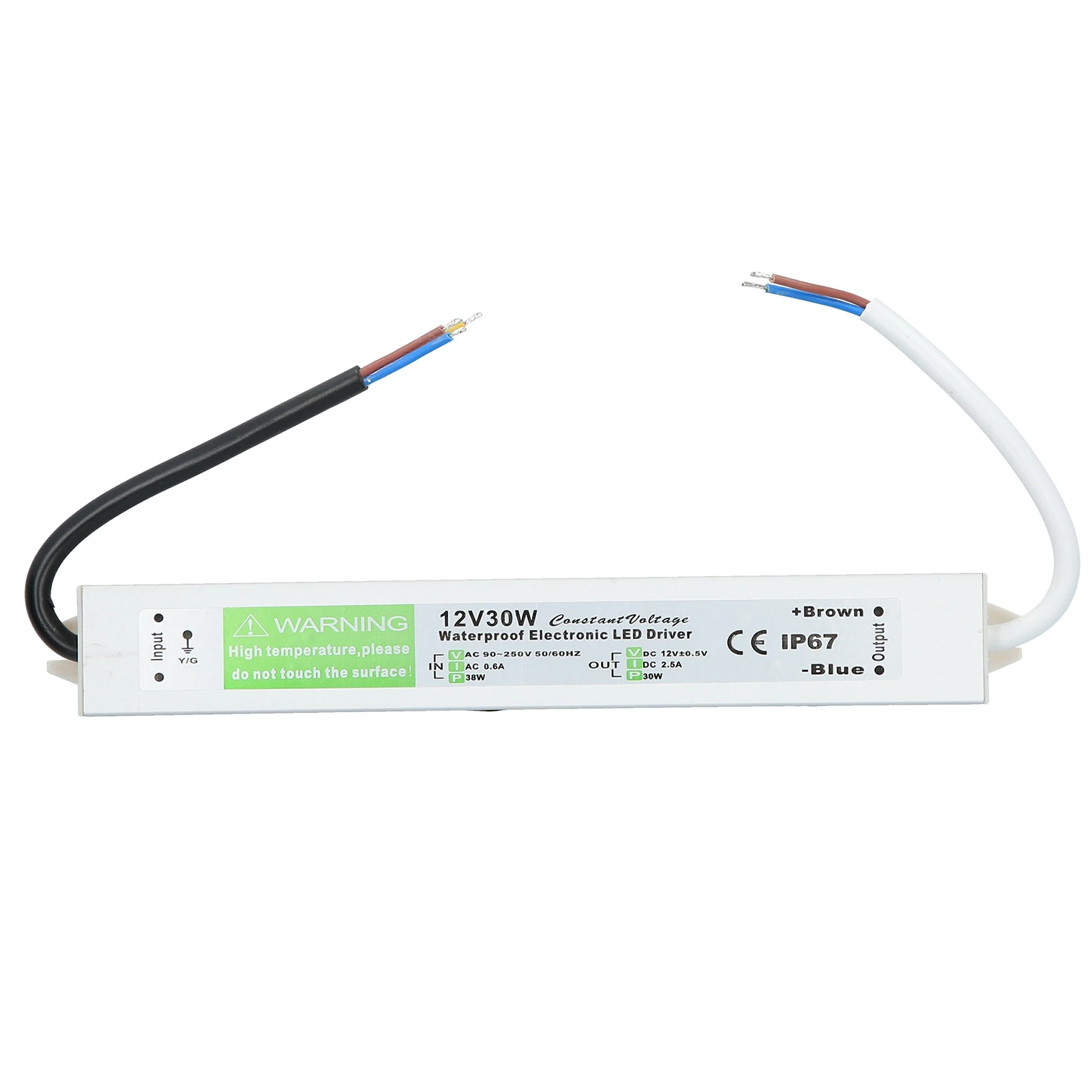 30W AC90‑250V  Waterproof Power Supply Transformer Adapter Thin LED Power Supply Driver