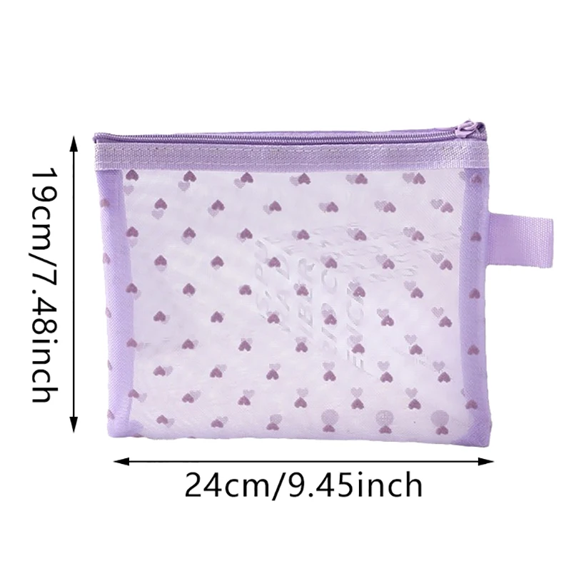 Mesh Clear Cosmetic Bags Small Large Makeup Bag Portable Travel Toiletry Organizer Case Lipstick Storage Pouch Makeup Organizer