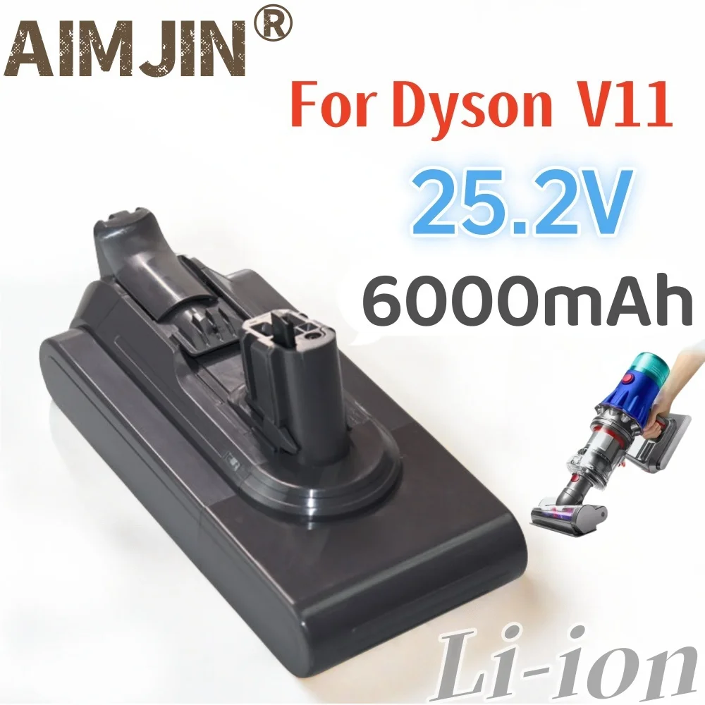 

25.2V 6.0Ah Li-ion Battery For Dyson SV15 Vacuum Cleaners Fluffy SV15 V11 Absolute Extra V11 Absolute V11 Animal 970145-02