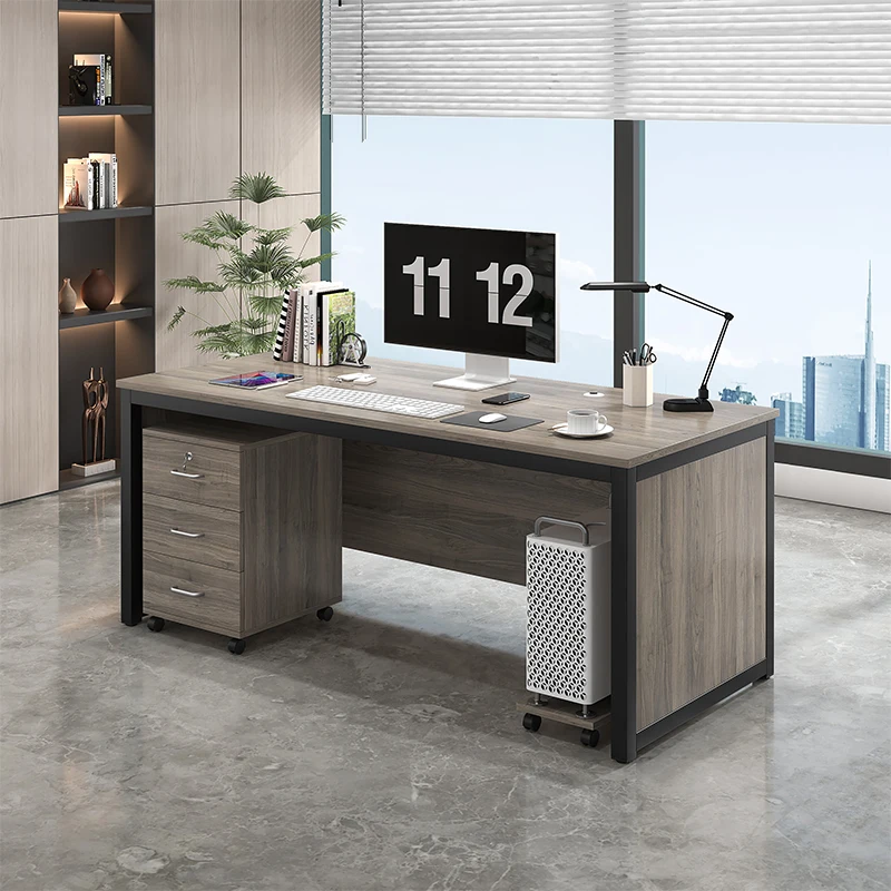 

Brown Luxury Executive Office Desk Wooden Strong Modern Black Computer Desks Standing White Escritorios De Computadora Office