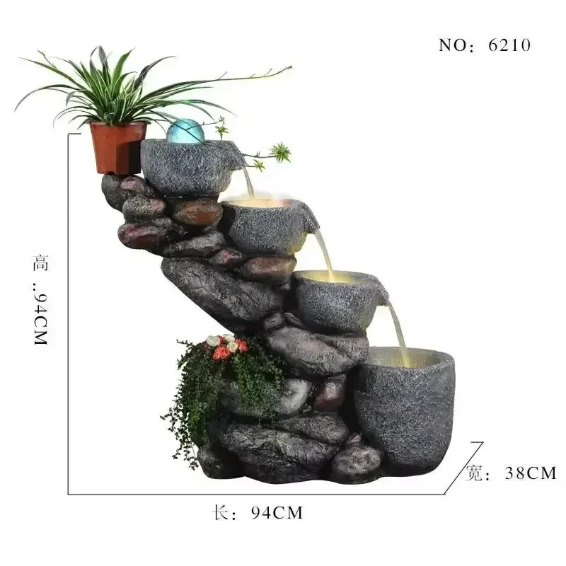 DSA Rockery Water Fountain Fish Pond Outdoor Garden Courtyard Circulating Ornament LandscapingDecoration
