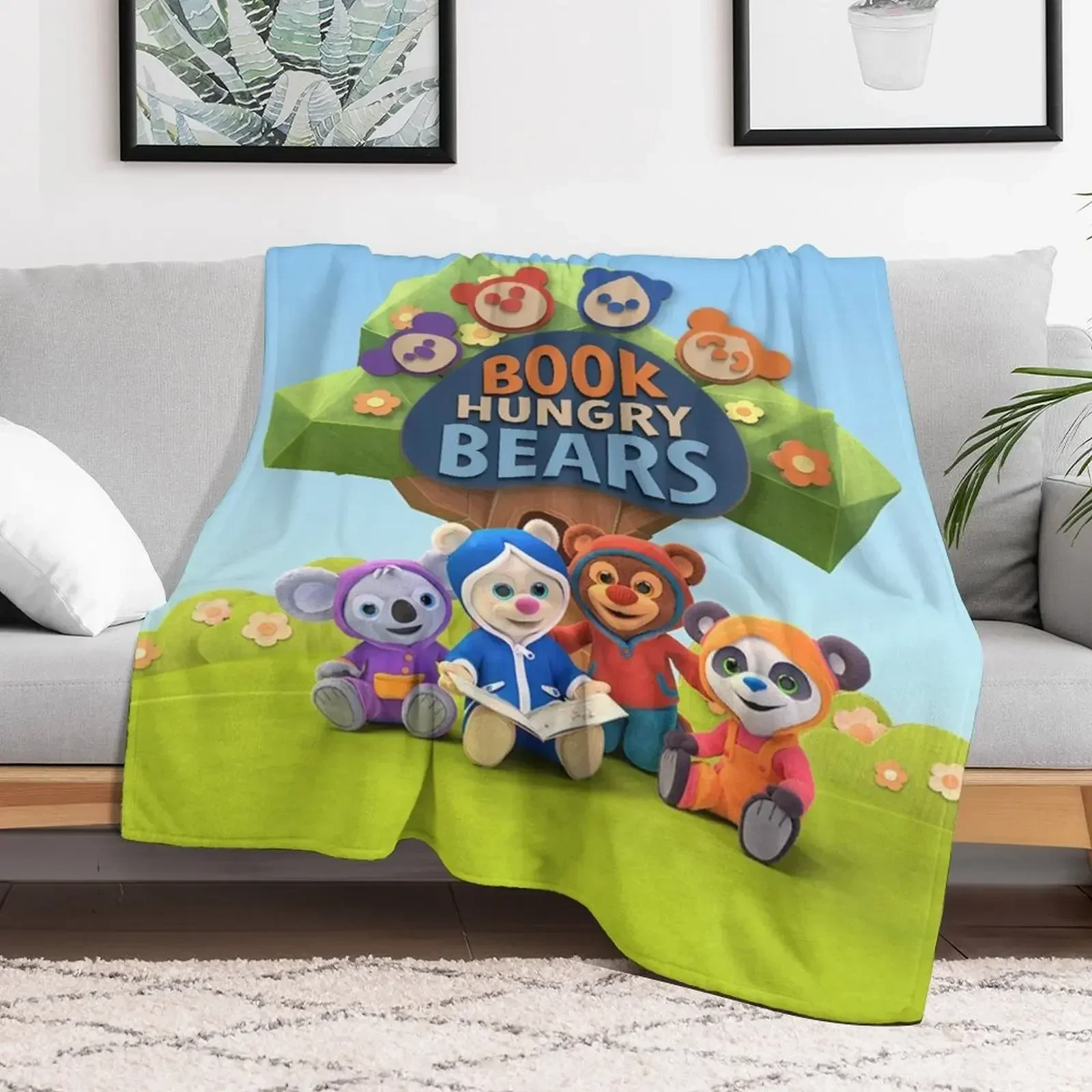 

funny Book Hungry Bears gift for fans Throw Blanket Stuffeds Designers Blankets