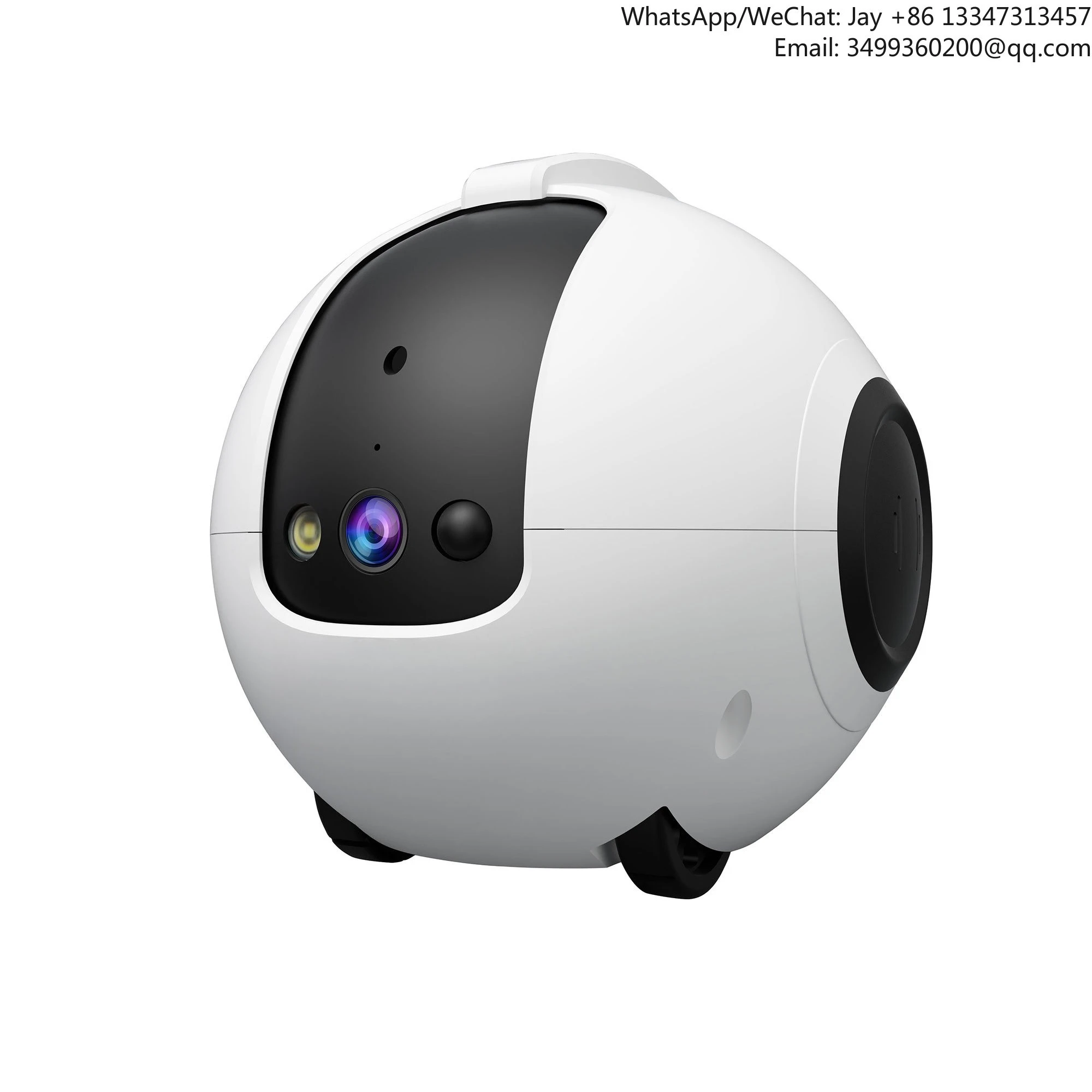 

4MP HD Camera Tumbler Design Mobile Guardian Pet Cat Smart Interactive Robot With Teasing Laser Remote Monitoring Two-way Audio