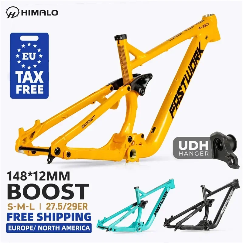 2024 Bicycle Frame Full Suspension Boost Frame Trail Enduro 148*12MM 29ER 27.5ER Aluminium Alloy MTB frame AM All Mountain