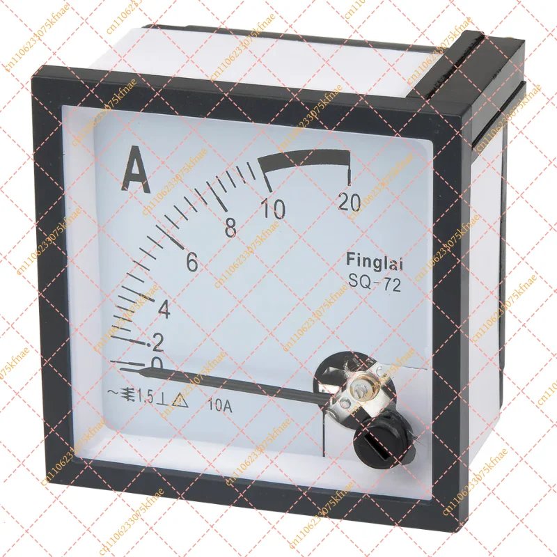 SQ-72 CZ-72 Analog AC Ammeter, 72x72mm Pointer Panel Meter, Direct Connection 1A to 50A
