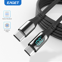 Eaget USB Cable For iPhone15 Pro PD100W USB C to Type C Fast Charger Cable for Xiaomi Samsung MacBook iPad Phone Cord USB Cable