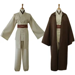 Movie Star Jedi Knight Costume Cosplay Mace Windu Robe Obi Wan Kenobi Wars Uniform Anakin Skywalker Outfits Cloak Halloween Men