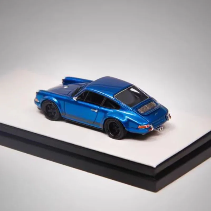 TP Edición Limitada resina 1:64 Singer 911 964 Coupe modelo de coche azul transparente clásico regalo de recuerdo para adultos pantalla estática