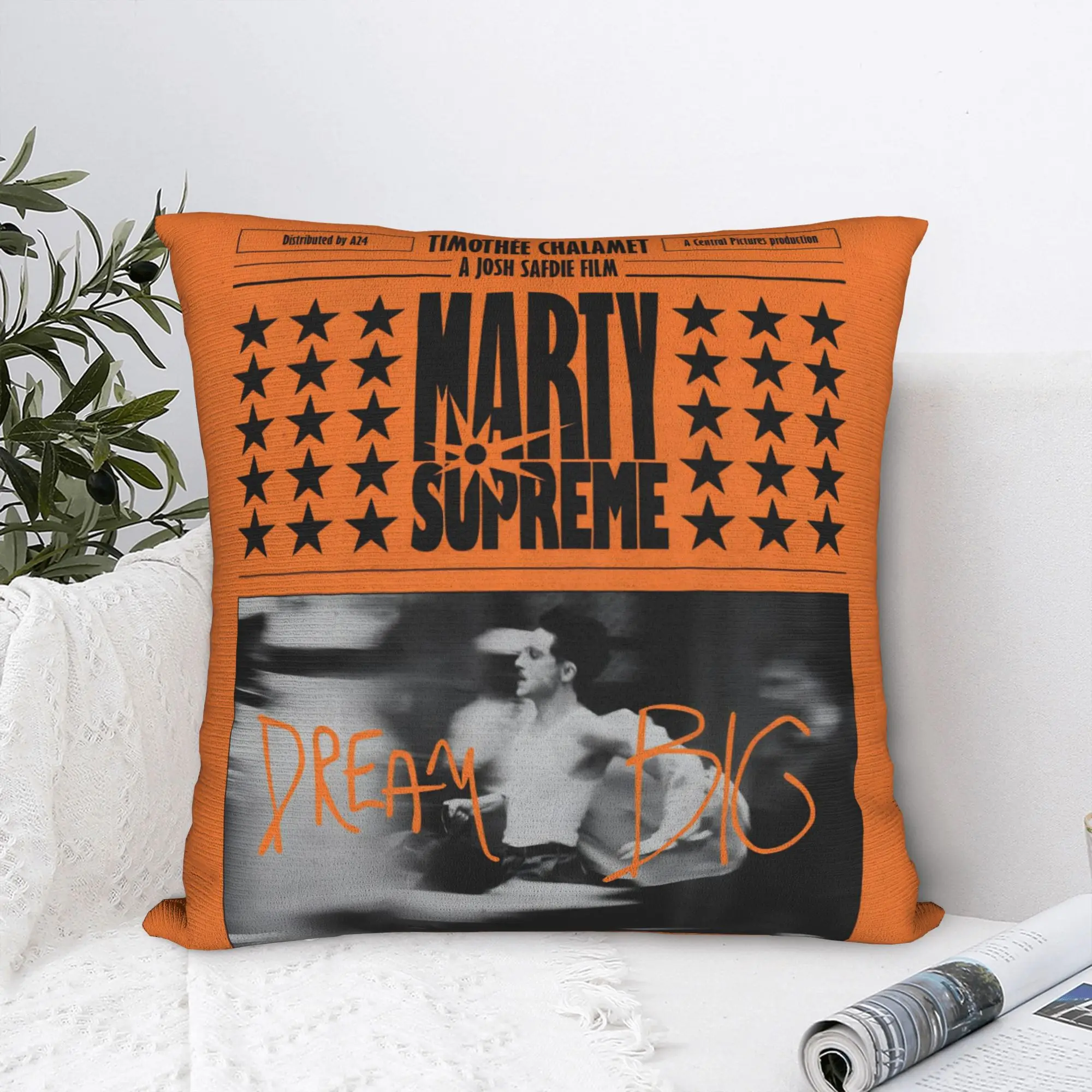 Capa de almofada quadrada Marty Supreme para tênis de mesa, almofadas de poliéster para sofá, capa de almofada incrível para decoração de casa