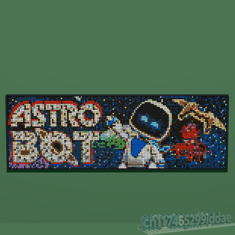 7312PCS MOC Space Astronaut Robot Pixel Art Mosaic Building Blocks Creative DIY Assembly Wall Display Decoration Educational Toy