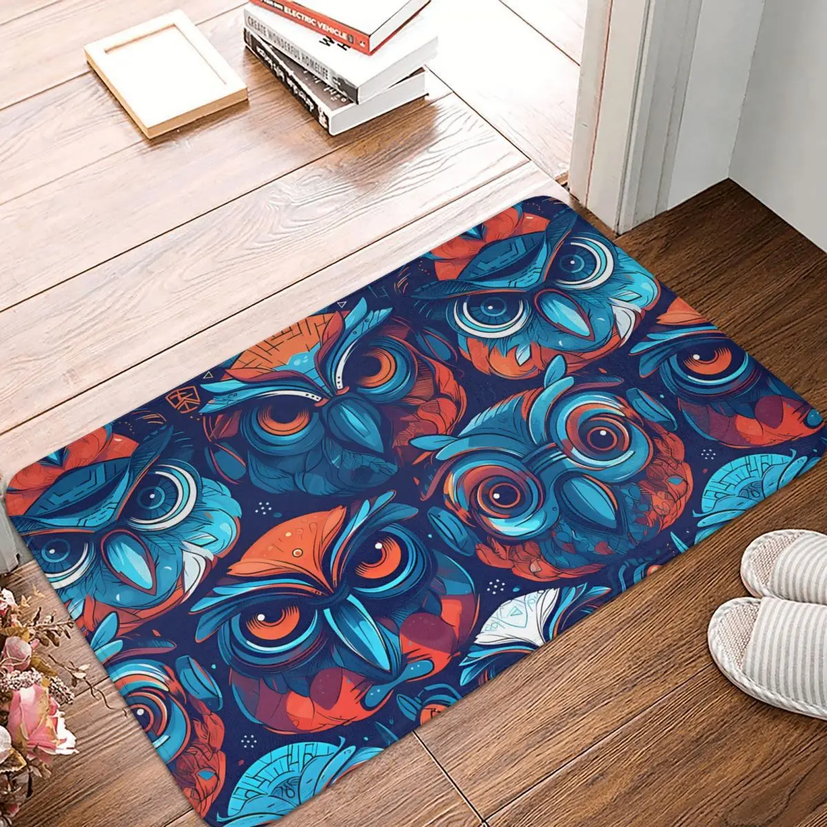 Bath Mat OddWorld Owls Space Faces Doormat Kitchen Carpet Balcony Rug Home Decoration