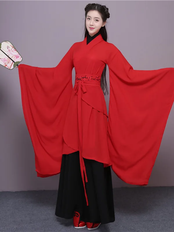 

Original Design Stage Performance Hanfu Women's Traditional Costume Curved Skirt Ancient Ceremony Ethnic Dance Apparel
