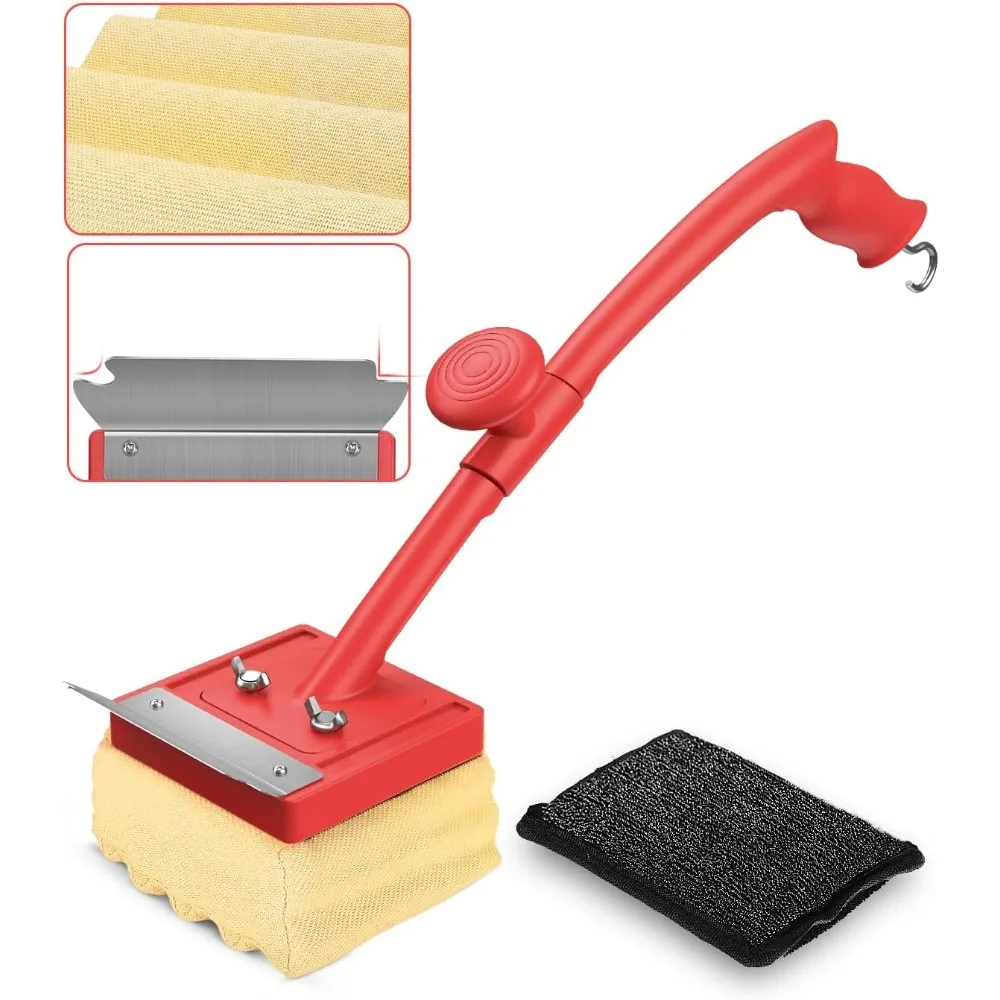 

Щетка для гриля без щетины, безопасная неметаллическая проволока со скребком, 2 сменными насадками, инструмент для чистки решеток для парового гриля, очиститель для барбекю