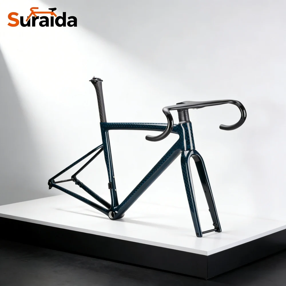 

Suraida High-Performance T1100 Carbon Road Bike Frame - Lightweight BSA Bottom Bracket Internal Routing UDH 700x28C Tire Fit