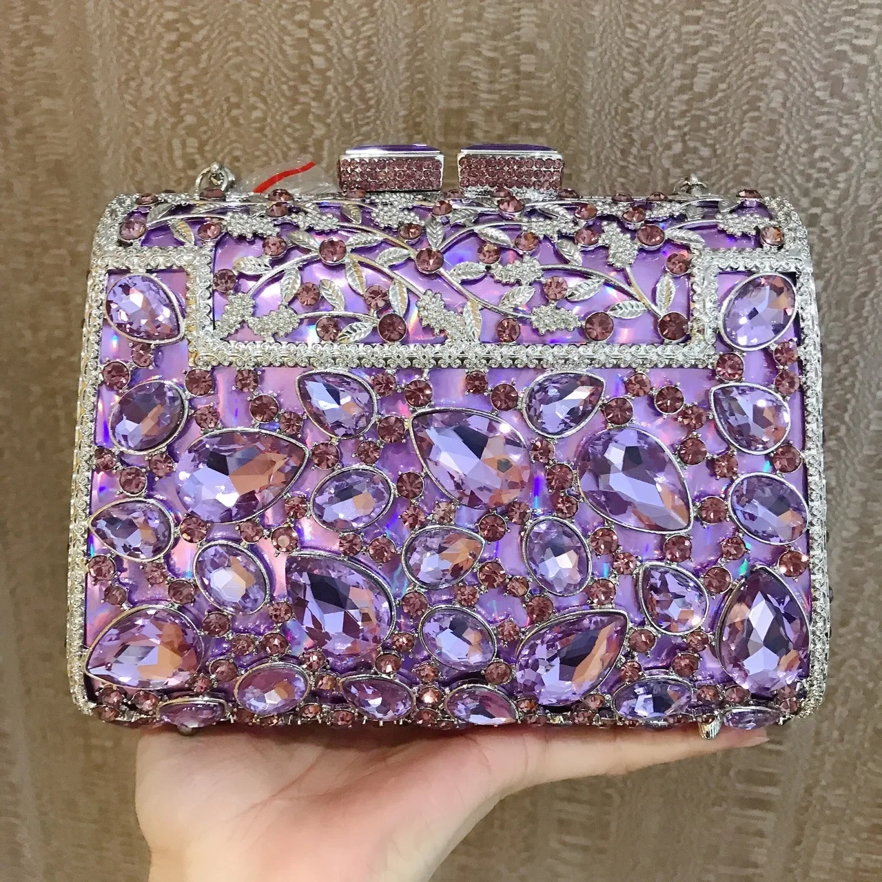 

XIYUAN Women Bag Luxury Rhinestone Handbag Women Crystal Minaudiere Clutch Evening Bag Diamond Wedding Party Bridal Handbags