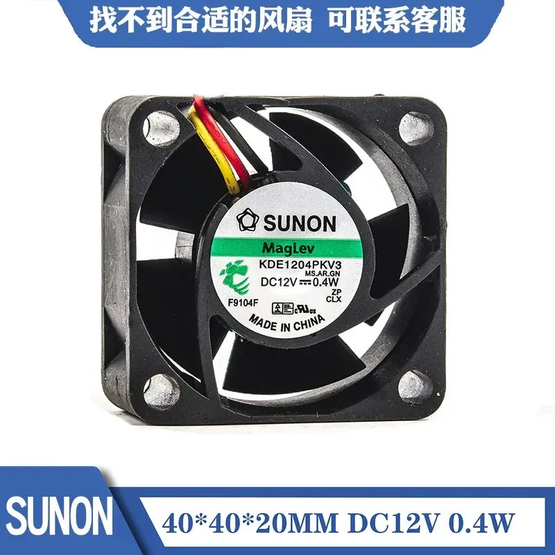for KDE1204PKV3 for SUNON Jianzhun 4020 12V 0.4W 4CM Suspended Maglev Ultra-quiet Cooling Fan
