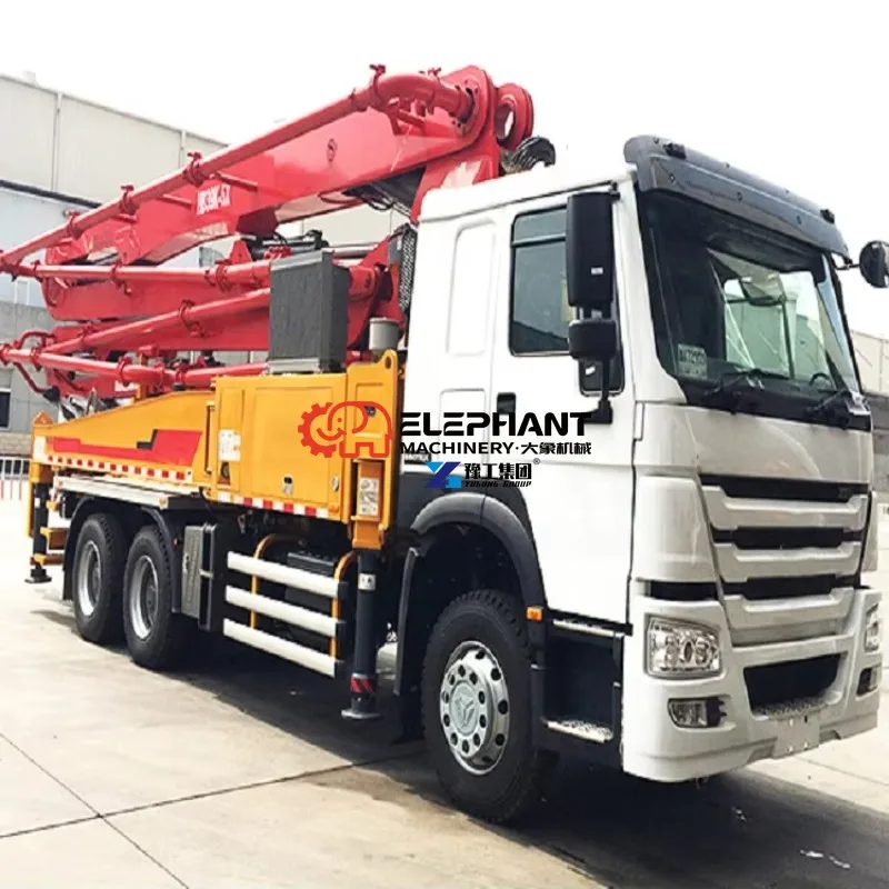52M Concrete Boom Pump Truck 180 M3 H Output Construction Machinery for Building Concrete Transfer Pouring Tasks