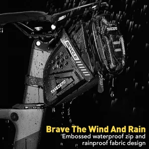 Waterproof bicycle saddle bag, reflective striped saddlebags, road bike tool holder, mtb accessories, new, 2023 10 Main Sales Door Tools Bike - №6