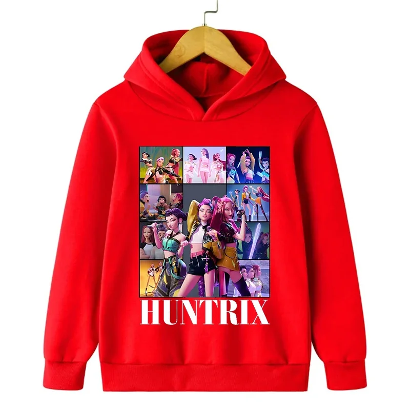 الشيطان هنتر أزياء عارضة هوديي الأطفال الخريف والشتاء الدافئة في الهواء الطلق طويلة الأكمام البلوز الأصلي يتقلص Y2K #3