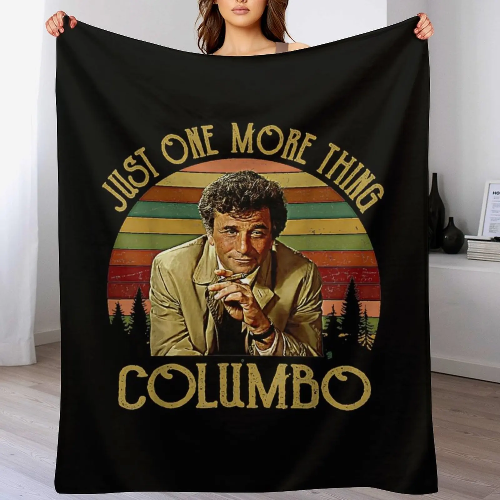 Just One More Thing Columbo Throw Blanket Bed Shaggy Blankets