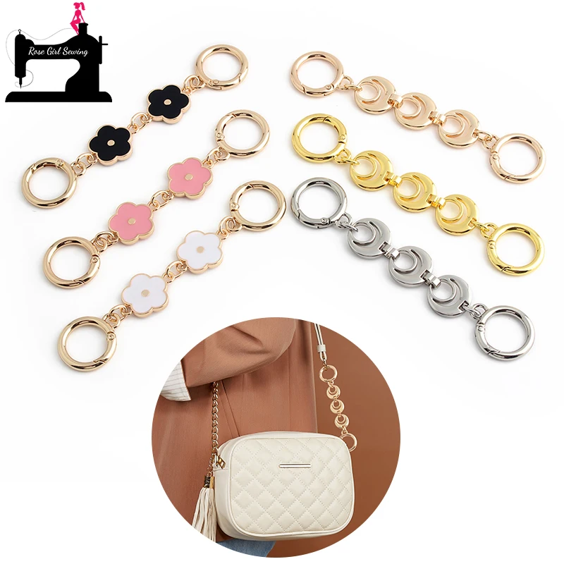 2/10/20PCS 12.5-13cm Moon/Flower Shape Bag Chain Strap Extender For Hanging Purse Clutch Handbag Bag Extension Chain Accessories