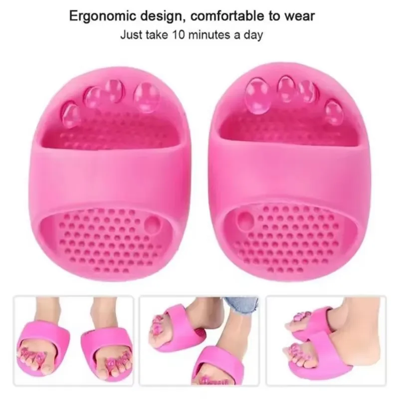 1Pair Foot Arch Trainer Anti-Slip Massager Toe Muscle Relaxing Thumb Valgus Corrector Suitable for O-shaped Leg & Fitness Person