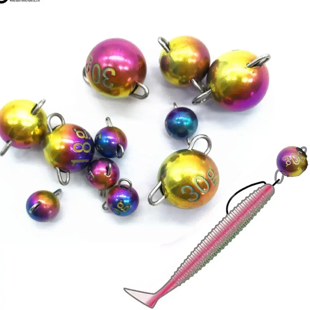 brilliant colors Fishing Tungsten fall Line Sinkers Hook Connector Sinker Weights Additional Weight Hook Connector