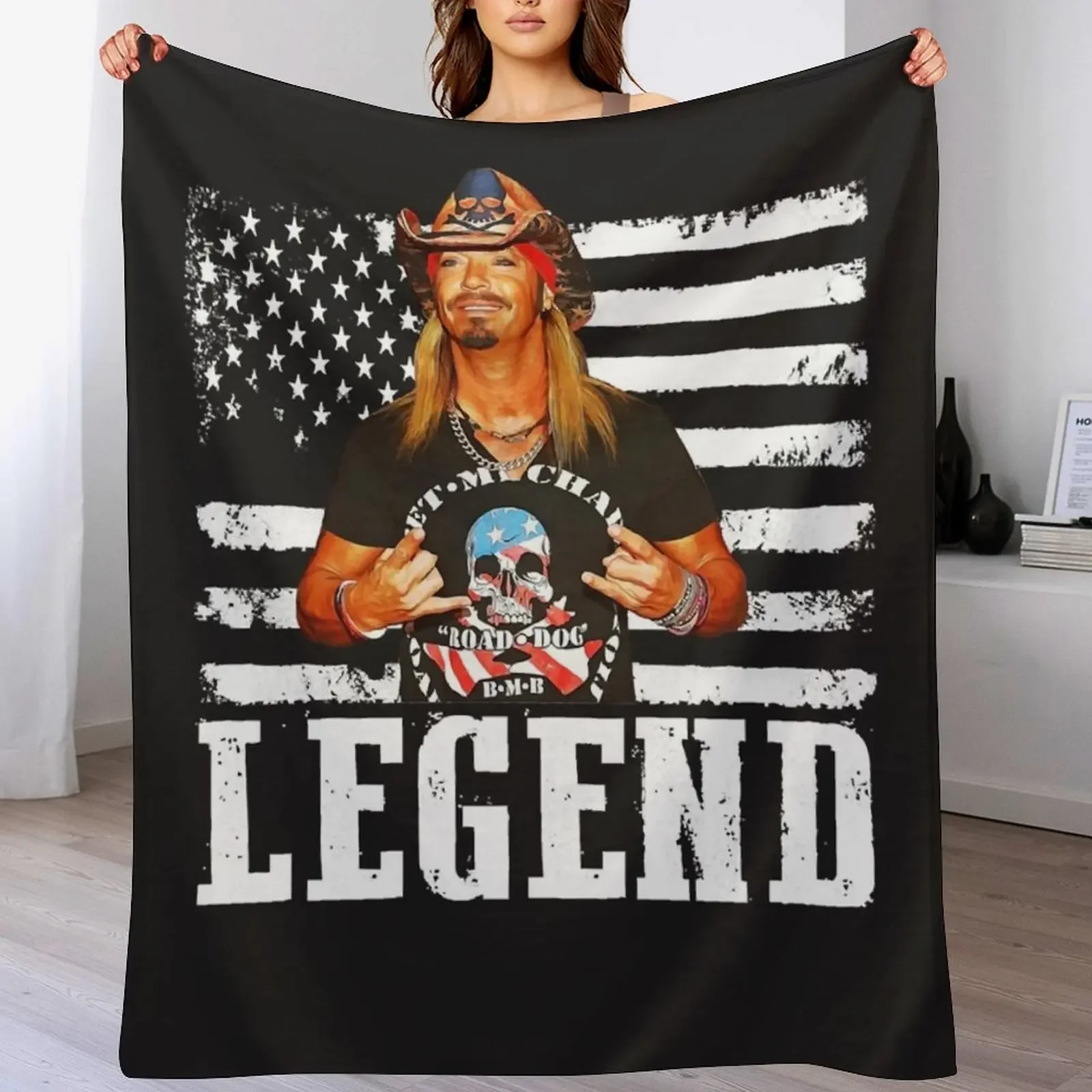 

Women My Favorite Distressed American Flag Bret Michaels Legend Retro Throw Blanket Cozy Throw Blanket Birthday Gift for Him Her