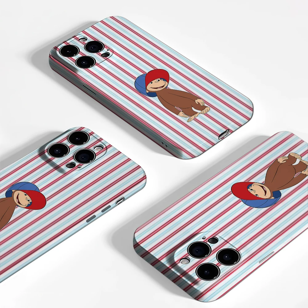 Monkey Blue Red Hat Phone Case For iPhone 17 16 15 14 13 12 11 Pro Max Air 16e 7 8 Plus XS Max X XR Hard PC Bumper Cover - view 4