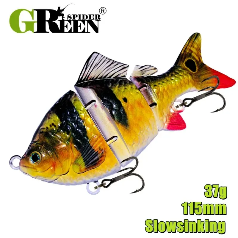 

8 Colors 114mm 37g Hard Plastic Jointed Fishing Lures Sinking Carp Swimbait Glide Bait Crankbait Wobbler Bass Pike Tackle