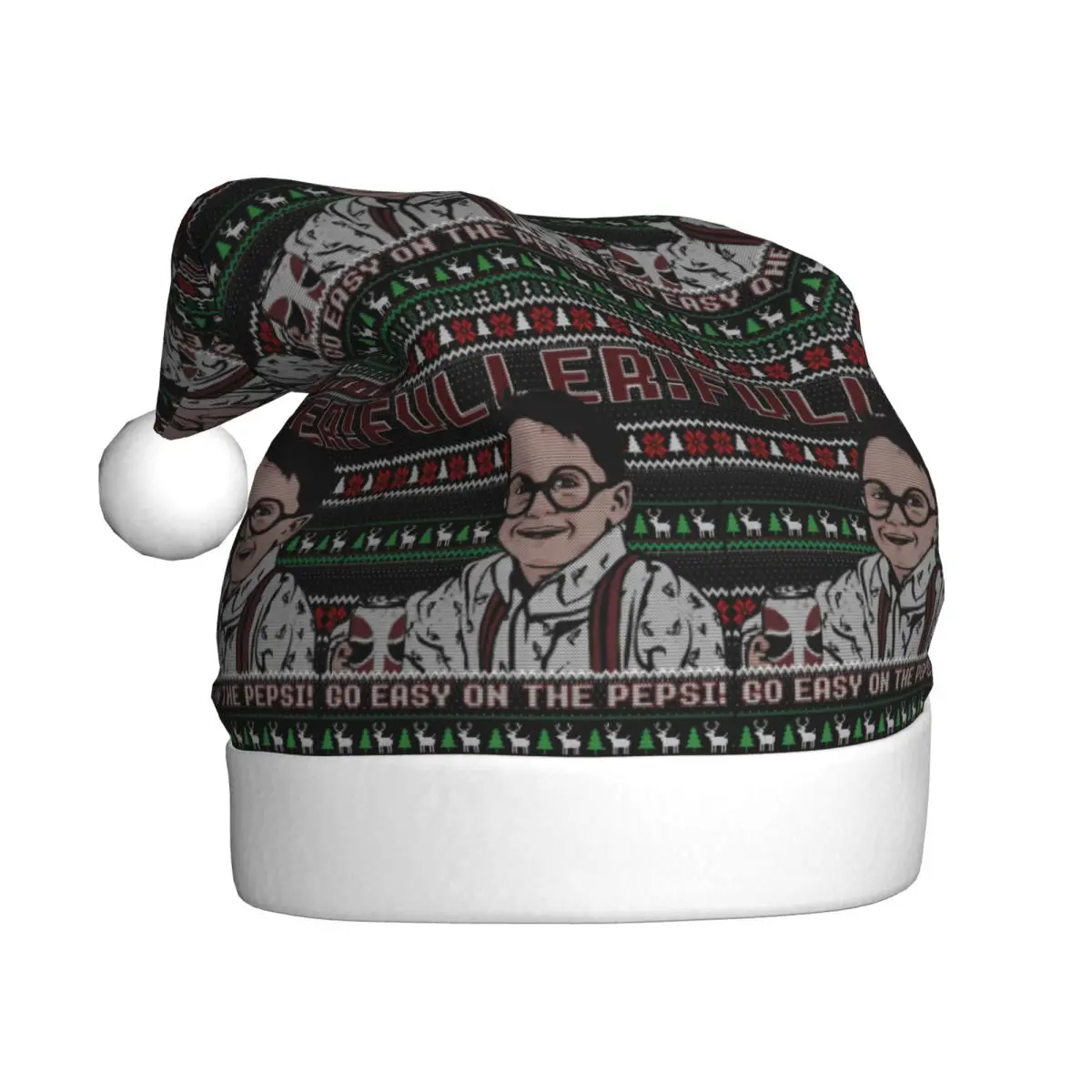 Home Alone Glasses Christmas Hats for Adult Men Women Santa Hat Cap Holiday Party Supplies