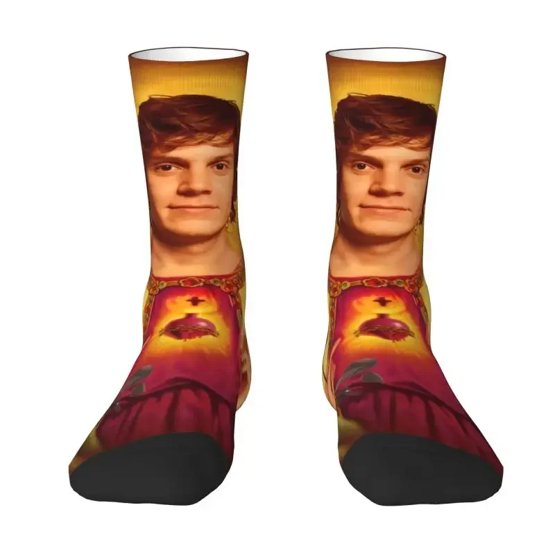 Actor Star Movie Evan Peters Men Women Crew Socks Unisex Fashion 3D Printed Dress Socks