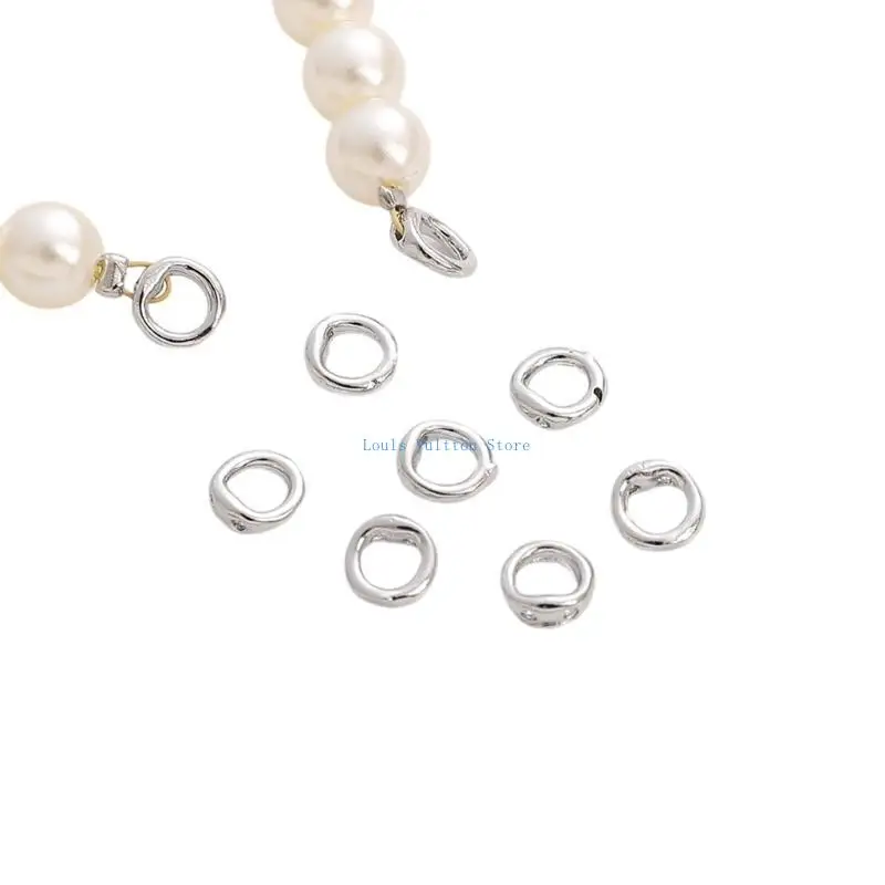 L5YB Sturdy Double Hole Connector Rings Jewelry Clasps for Personalized Accessorizing