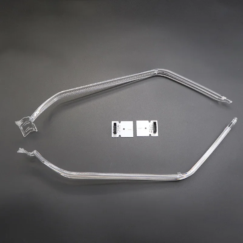 Para audi q3 ue carro drl chip guia de luz tubo diurno faróis branco anjo olho 2016-2018 lastro fonte de luz chip baixo