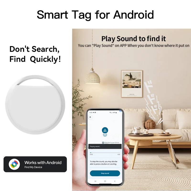 2/3/4/5pcs Bluetooth GPS Tracker Work With Android Google Find My App Key Finder Pet Locator Smart Tag for Xiaomi Samsung Phones image 5