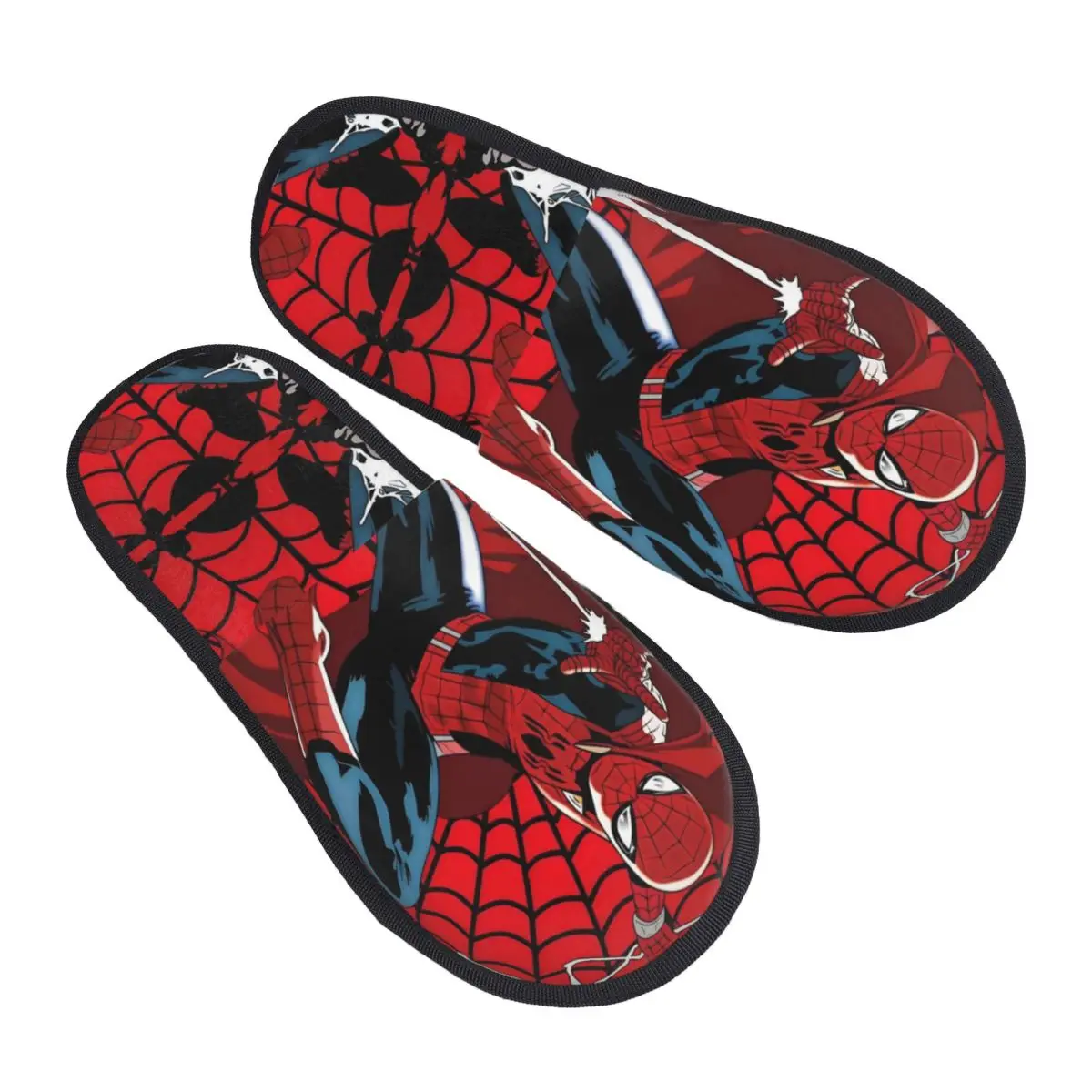 

Custom Spiderman Comfy Scuff Memory Foam Slippers Women Cobweb Hotel House Shoes