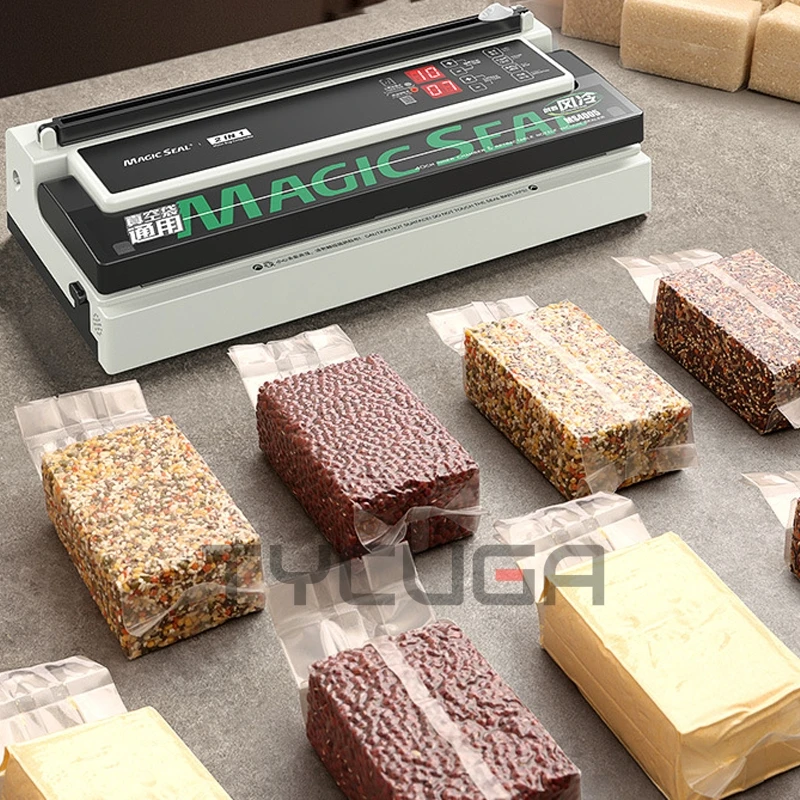 MAGIC SEAL MS4005식품 진공 실러 기계 건식/습식 진공 실러 포장 기계 가정용 신선한 비닐 봉투 실러 유지