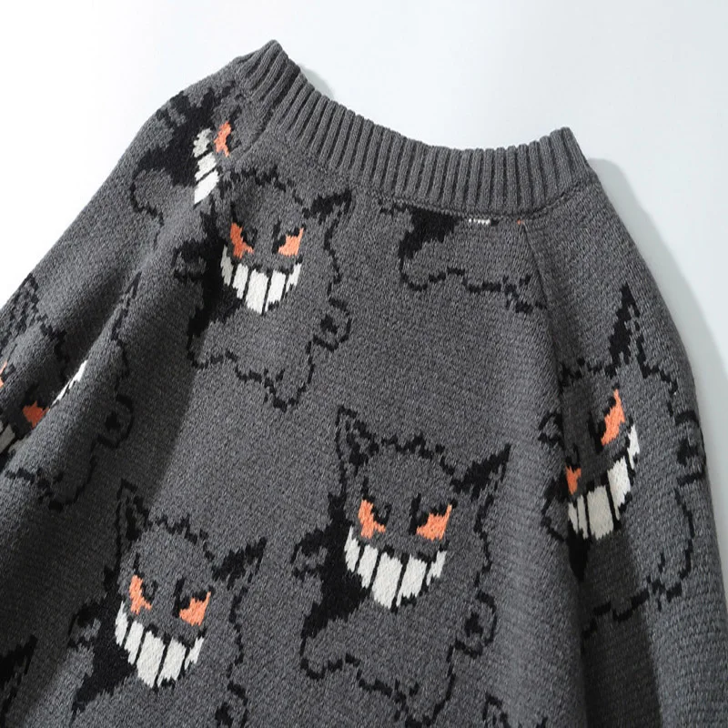 Halloween sweater autumn winter new long-sleeved monster Jacquard loose lazy wind couples, sweater