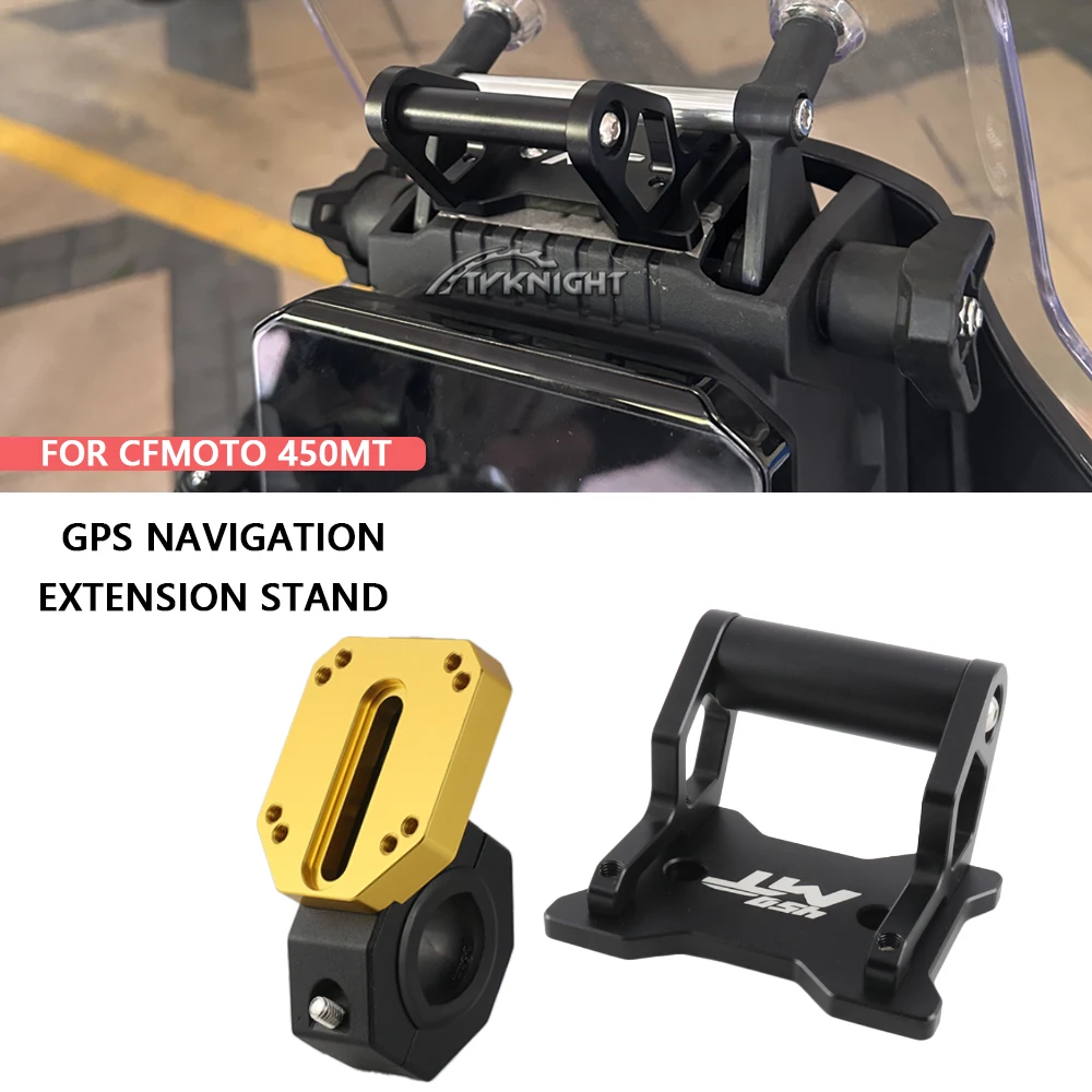 Новинка для CFMOTO 450MT 450 MT, аксессуары для мотоциклов, алюминиевый регистратор с ЧПУ, четырехблокировочный GPS-держатель, навигационный кронштейн Новинка для CFMOTO 450MT 450 MT, аксессуары для мотоциклов, алюминиевый регистратор с ЧПУ, четырехблокировочный GPS-держатель, навигационный кронштейн
